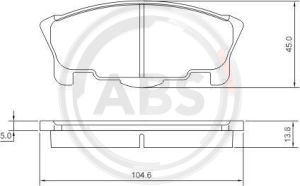 Set placute frana,frana disc punte fata (37058 ABS) DAIHATSU