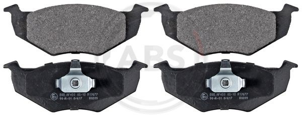 Set placute frana,frana disc punte fata (37092 ABS) SEAT,VW