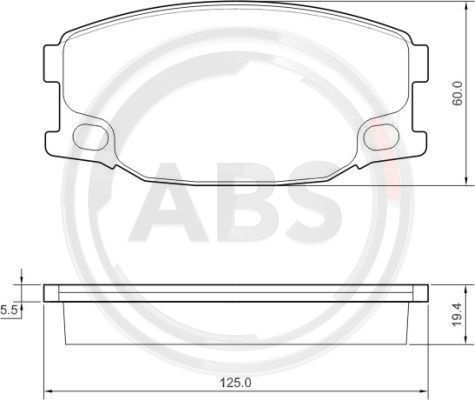 Set placute frana,frana disc punte fata (37657 ABS) MITSUBISHI
