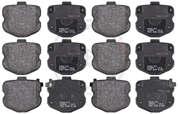 Set placute frana,frana disc punte fata (38433 ABS) CHEVROLET