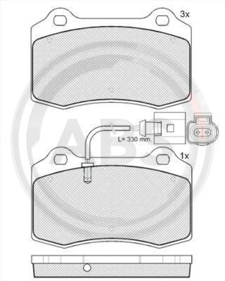 Set placute frana,frana disc punte fata (38592 ABS) SEAT