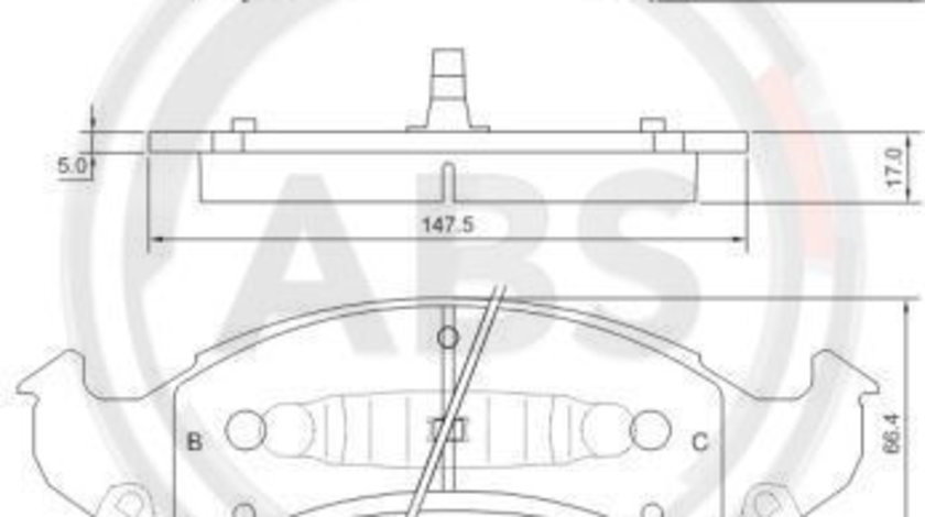 Set placute frana,frana disc punte fata (38623 ABS) BUICK,CADILLAC,CHEVROLET,OLDSMOBILE,PONTIAC