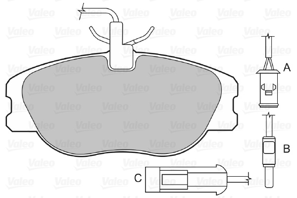 Set placute frana,frana disc punte fata (598009 VALEO) FIAT,LANCIA