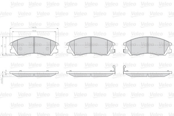 Set placute frana,frana disc punte fata (872059 VALEO)