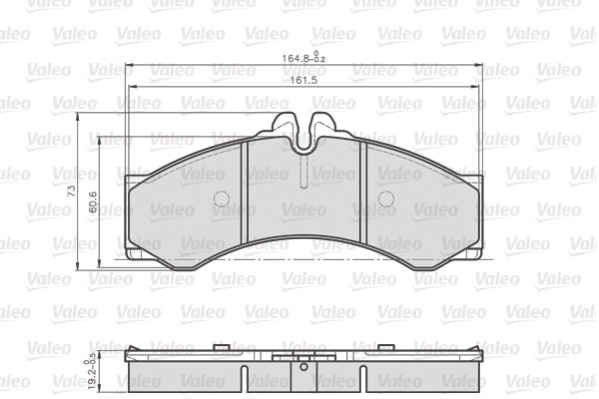 Set placute frana,frana disc punte fata (872076 VALEO) MERCEDES-BENZ