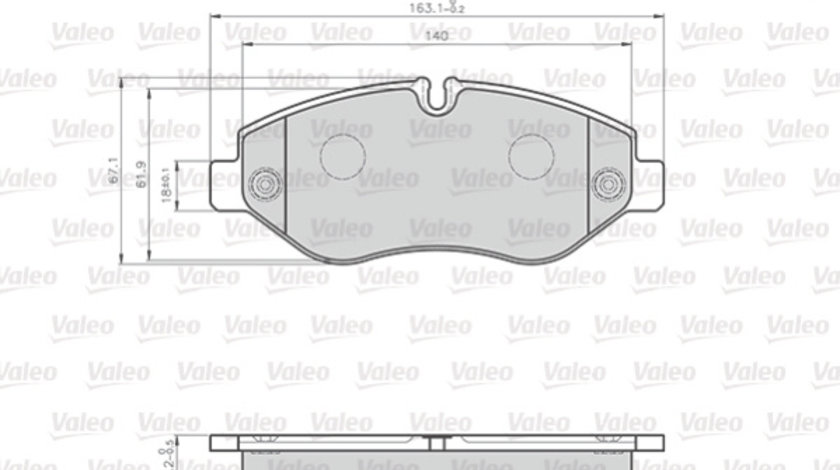 Set placute frana,frana disc punte fata (872229 VALEO) IVECO