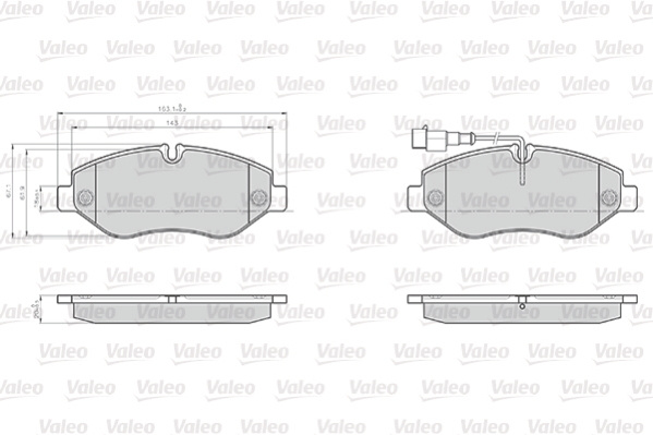 Set placute frana,frana disc punte fata (872230 VALEO) NISSAN