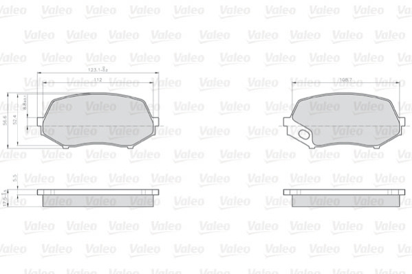 Set placute frana,frana disc punte fata (872240 VALEO) MITSUBISHI