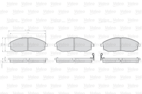 Set placute frana,frana disc punte fata (872537 VALEO) HYUNDAI,JAC