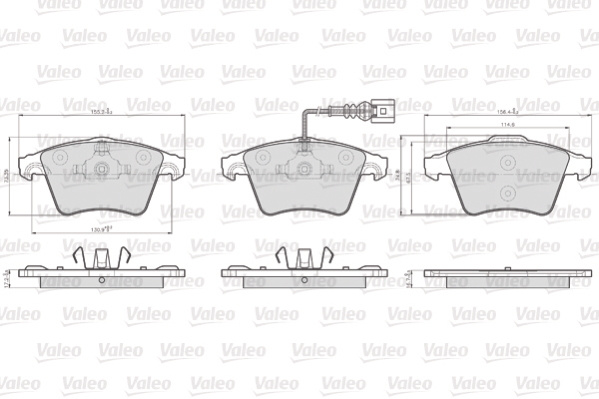 Set placute frana,frana disc punte fata (872746 VALEO) VW