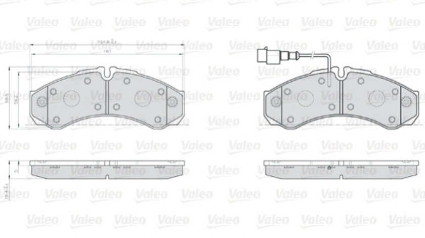 Set placute frana,frana disc punte fata (873121 VALEO) RENAULT,RENAULT TRUCKS