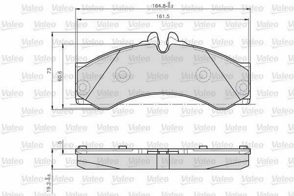 Set placute frana,frana disc punte fata (873153 VALEO) MERCEDES-BENZ
