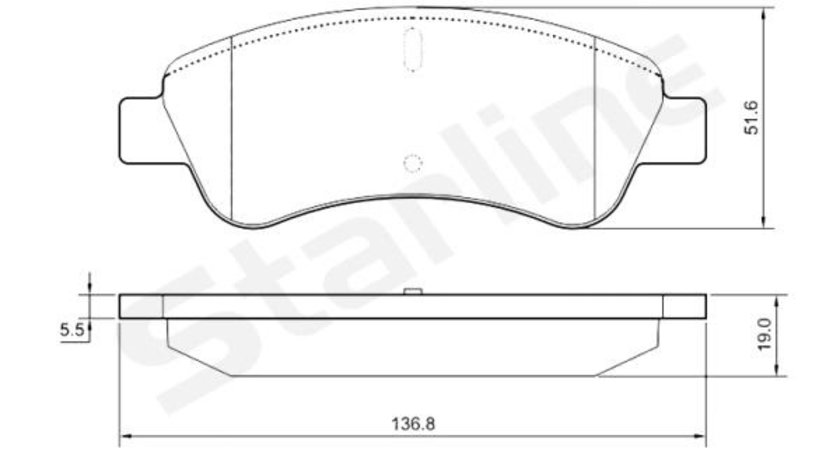 Set placute frana,frana disc punte fata (BDS842P STARLINE) Citroen,DS,PEUGEOT