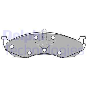 Set placute frana,frana disc punte fata (LP1615 DELPHI) JEEP,KIA