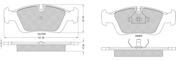Set placute frana,frana disc punte fata (MT445 MTR) BMW