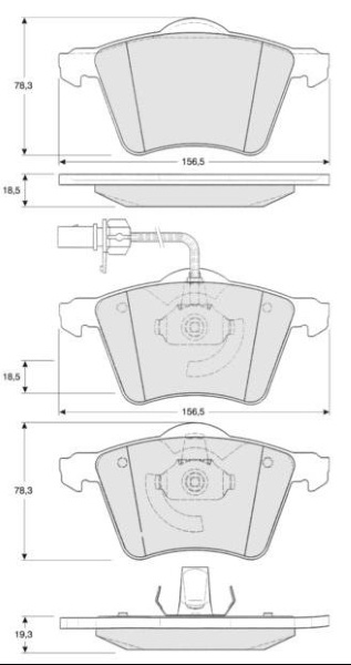 Set placute frana,frana disc punte fata (MT465 MTR) FORD,SEAT,VW