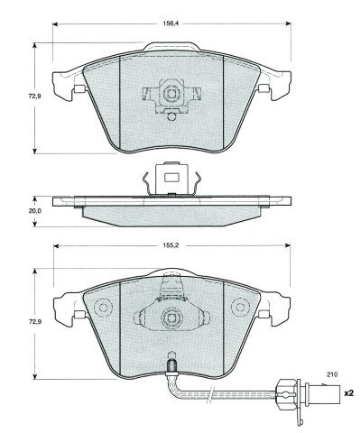 Set placute frana,frana disc punte fata (MT469 MTR) AUDI,SEAT