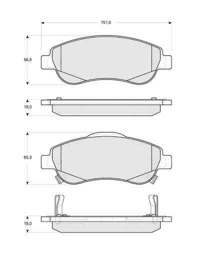 Set placute frana,frana disc punte fata (MT473 MTR) HONDA