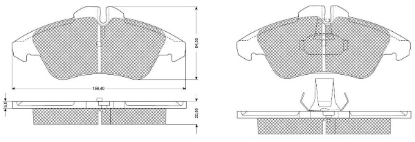 Set placute frana,frana disc punte fata (MT509 MTR) MERCEDES-BENZ,VW