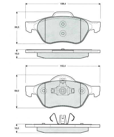 Set placute frana,frana disc punte fata (MT511 MTR) RENAULT