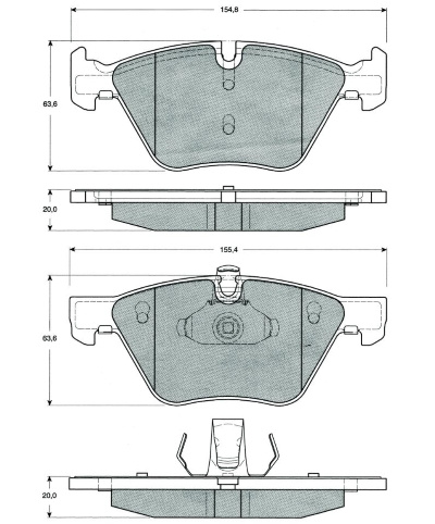 Set placute frana,frana disc punte fata (MT516 MTR) BMW,BMW (BRILLIANCE)