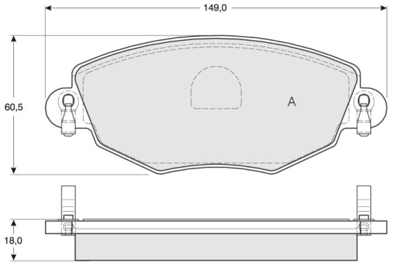 Set placute frana,frana disc punte fata (MT518 MTR) FORD,JAGUAR