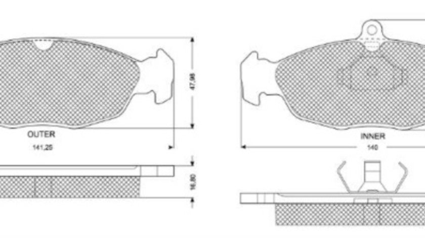 Set placute frana,frana disc punte fata (MT529 MTR) CHEVROLET,DAEWOO,FSO,OPEL,VAUXHALL,ZAZ