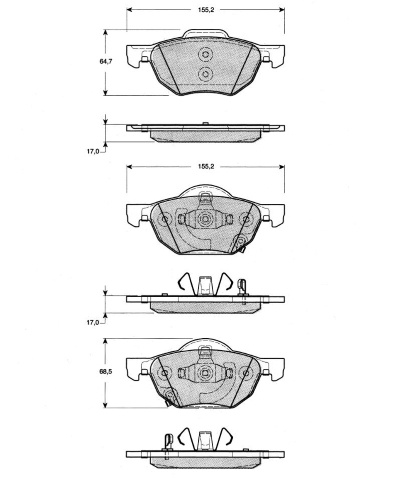 Set placute frana,frana disc punte fata (MT539 MTR) HONDA