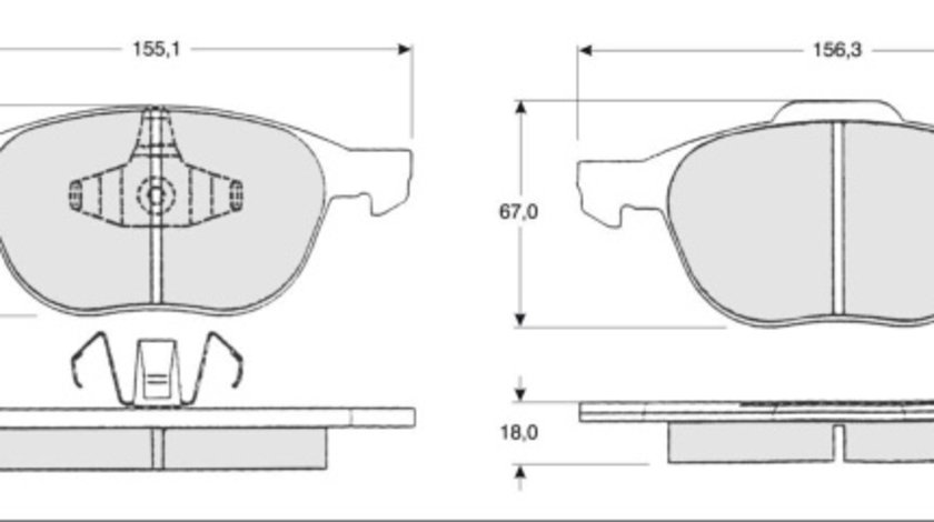 Set placute frana,frana disc punte fata (MT540 MTR) FORD,FORD (CHANGAN),MAZDA,VOLVO,VOLVO (CHANGAN)