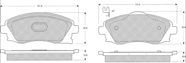 Set placute frana,frana disc punte fata (MT544 MTR) OPEL,VAUXHALL