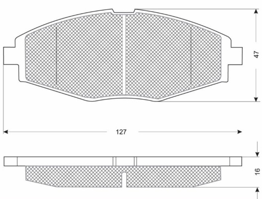 Set placute frana,frana disc punte fata (MT555 MTR) CHEVROLET,DAEWOO