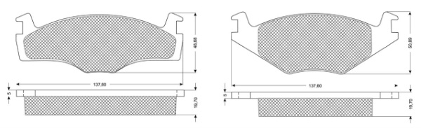 Set placute frana,frana disc punte fata (MT571 MTR) SEAT,VW