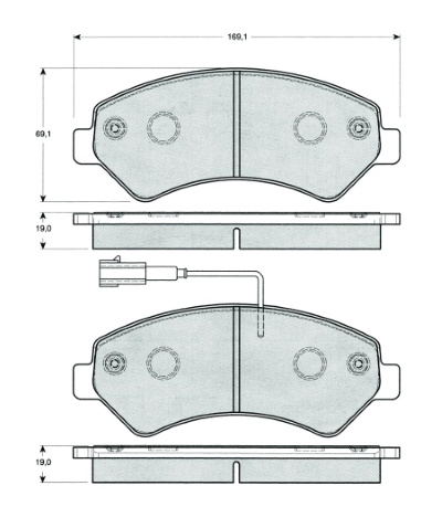 Set placute frana,frana disc punte fata (MT591 MTR) Citroen,FIAT,PEUGEOT