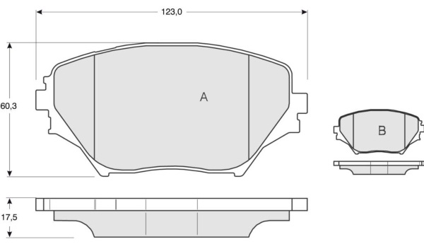 Set placute frana,frana disc punte fata (MT615 MTR) TOYOTA