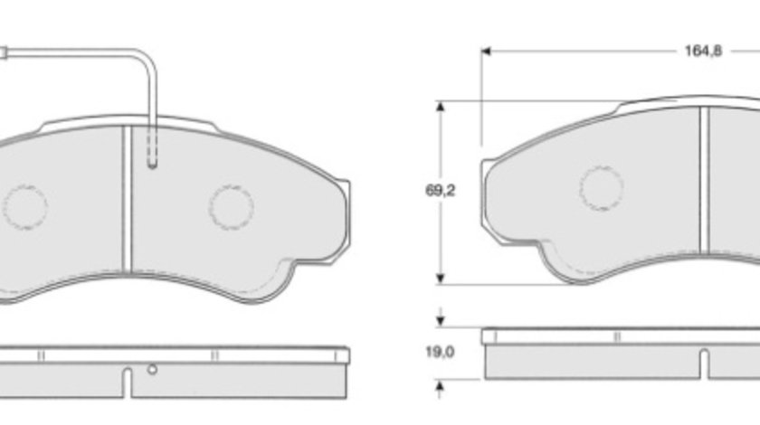 Set placute frana,frana disc punte fata (MT616 MTR) Citroen,FIAT,PEUGEOT