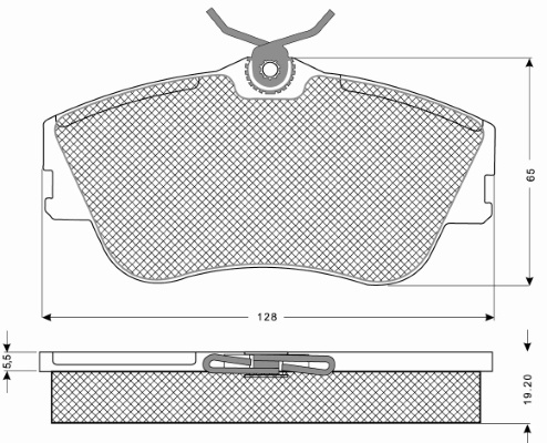 Set placute frana,frana disc punte fata (MT627 MTR) VW
