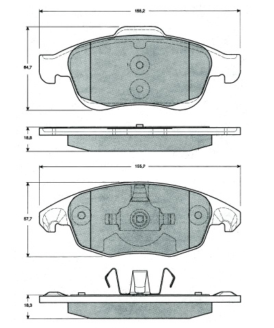 Set placute frana,frana disc punte fata (MT641 MTR) Citroen,DS,PEUGEOT