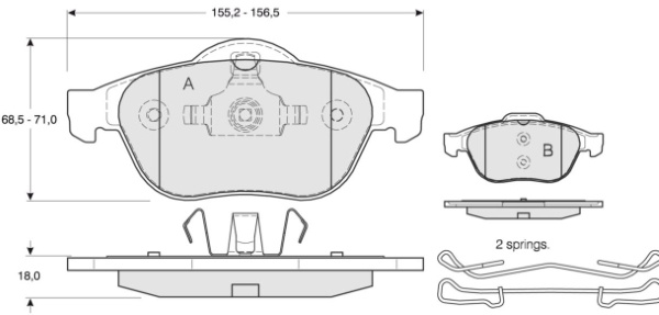 Set placute frana,frana disc punte fata (MT666 MTR) RENAULT