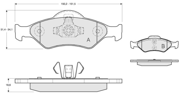 Set placute frana,frana disc punte fata (MT670 MTR) FORD,MAZDA