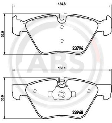 Set placute frana,frana disc punte fata (P06036 ABS) BMW,BMW (BRILLIANCE)