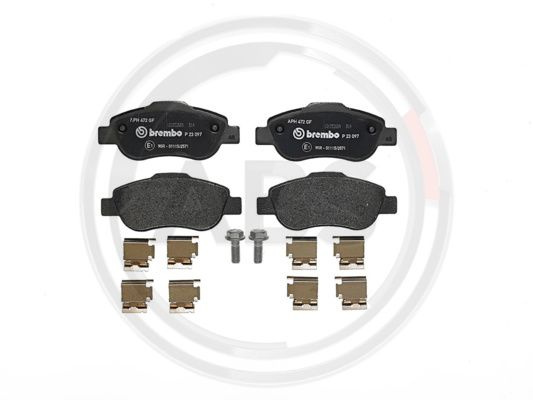 Set placute frana,frana disc punte fata (P23097 ABS) FIAT