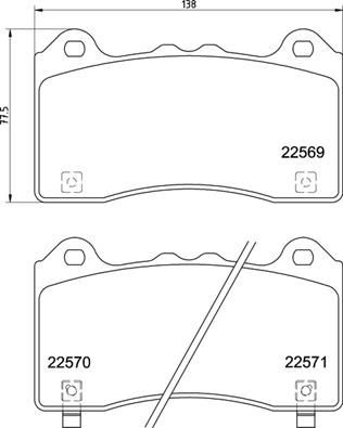 Set placute frana,frana disc punte fata (P24202 ABS) FORD,FORD AUSTRALIA