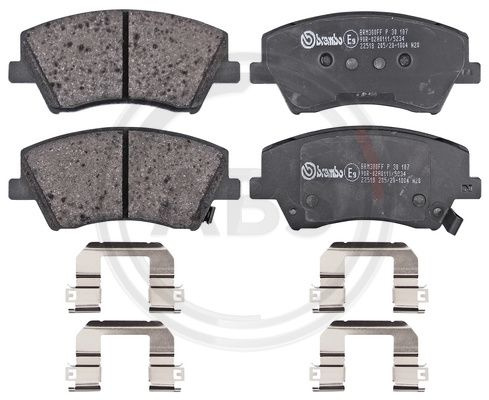 Set placute frana,frana disc punte fata (P30107 ABS) HYUNDAI,HYUNDAI (BEIJING),KIA