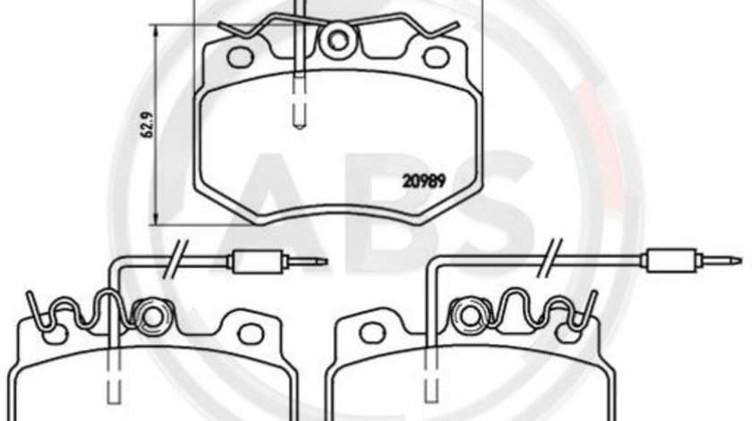 Set placute frana,frana disc punte fata (P61031 ABS) Citroen,DALLAS,PEUGEOT