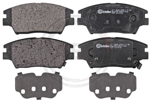 Set placute frana,frana disc punte fata (P77001 ABS) SSANGYONG