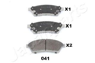 Set placute frana,frana disc punte fata (PA041AF JAPANPARTS) CADILLAC