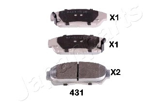 Set placute frana,frana disc punte fata (PA431AF JAPANPARTS) HONDA