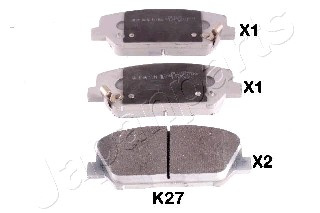 Set placute frana,frana disc punte fata (PAK27AF JAPANPARTS) HYUNDAI,KIA