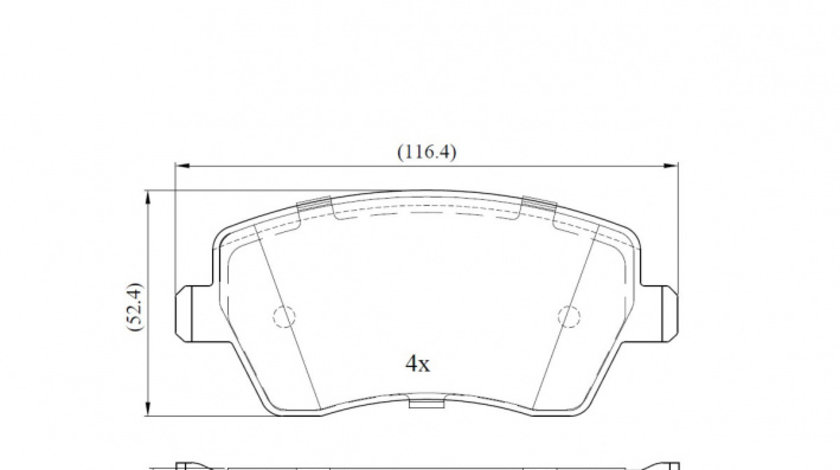 Set placute frana,frana disc punte fata (VKBP80003 SKF) DACIA,LADA,NISSAN,RENAULT