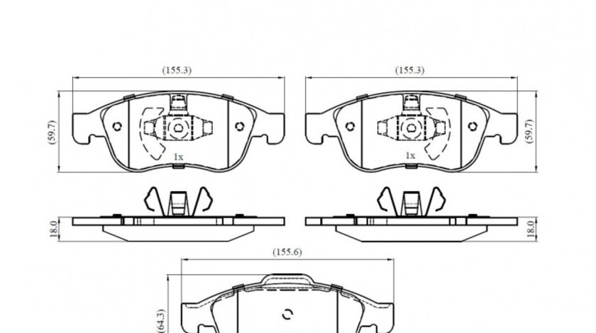 Set placute frana,frana disc punte fata (VKBP80015 SKF) DACIA,NISSAN,RENAULT